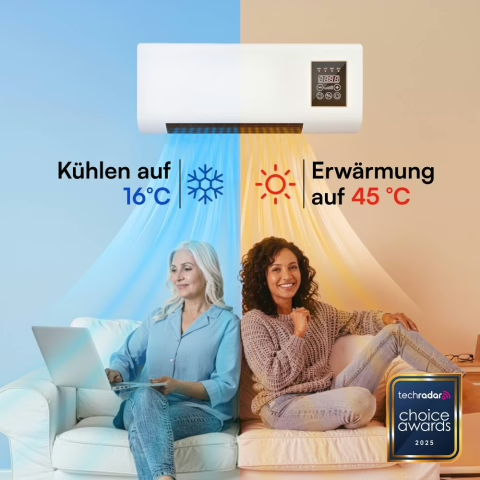 Portable AC with cooling and heating modes